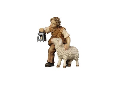 Hirtenbub mit Schaf u. Laterne color, RA
