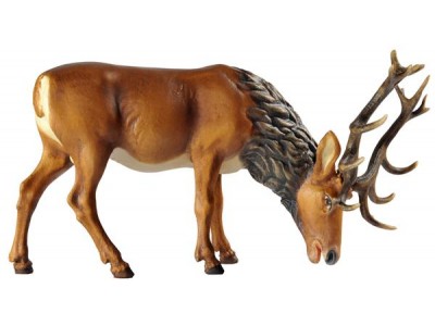 Hirsch grasend, lasiert